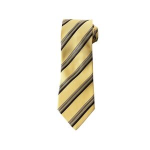 Ermenegildo Zegna Silk‎ Striped Necktie Men's Luxury Classic Business